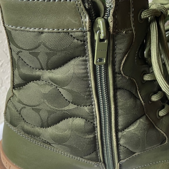 Coach: Olive Green (CF141) Citysole Quilted Leather Lace-up Boot- 10 main image 3